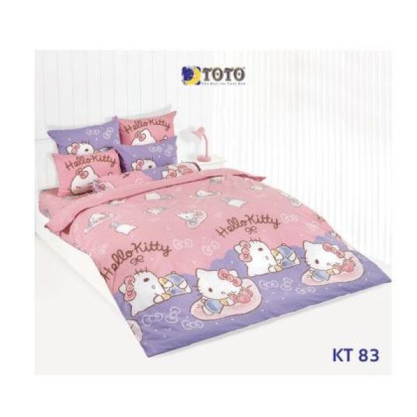 TOTO ชุดครบเซ็ต ผ้านวม6ฟุต แถม ชุดผ้าปู 6 ฟุต ลายลิขสิทธิ์ ลายการ์ตูน