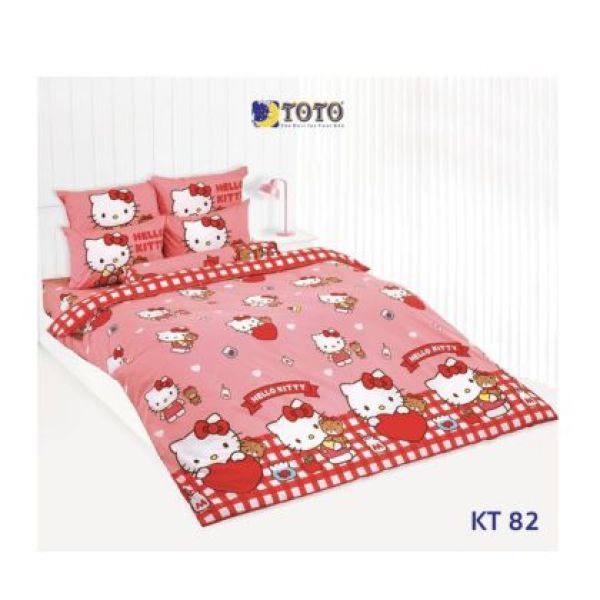 TOTO ชุดครบเซ็ต ผ้านวม6ฟุต แถม ชุดผ้าปู 6 ฟุต ลายลิขสิทธิ์ ลายการ์ตูน