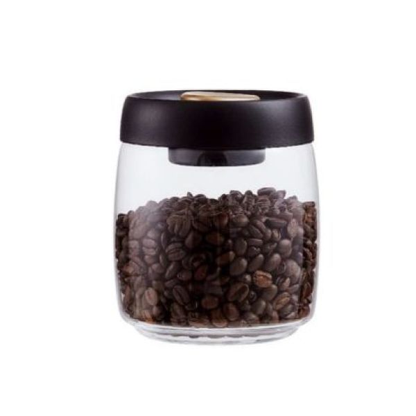 Alechaung โหลแก้วสูญญากาศ Glass Coffee Canister เก็บเมล็ดกาแฟ ธัญพืช ฝาปั๊มไล่อากาศ กันความชื้น 500ml