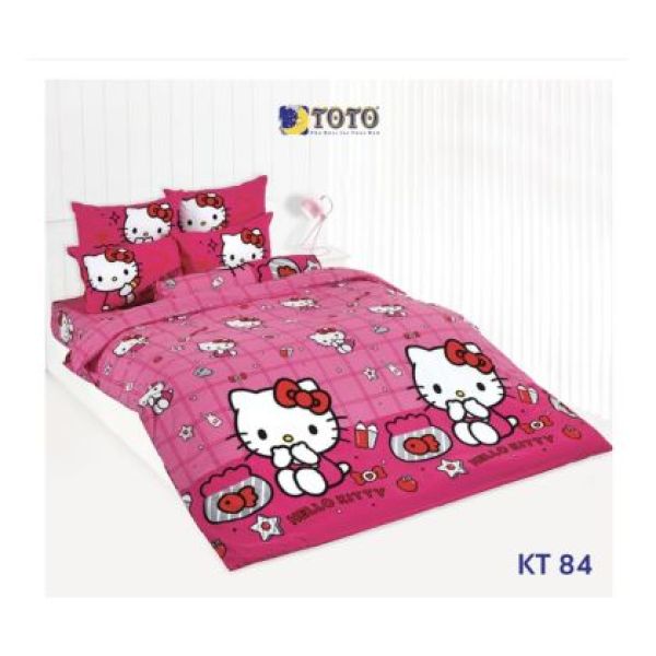 TOTO ชุดครบเซ็ต ผ้านวม6ฟุต แถม ชุดผ้าปู 6 ฟุต ลายลิขสิทธิ์ ลายการ์ตูน