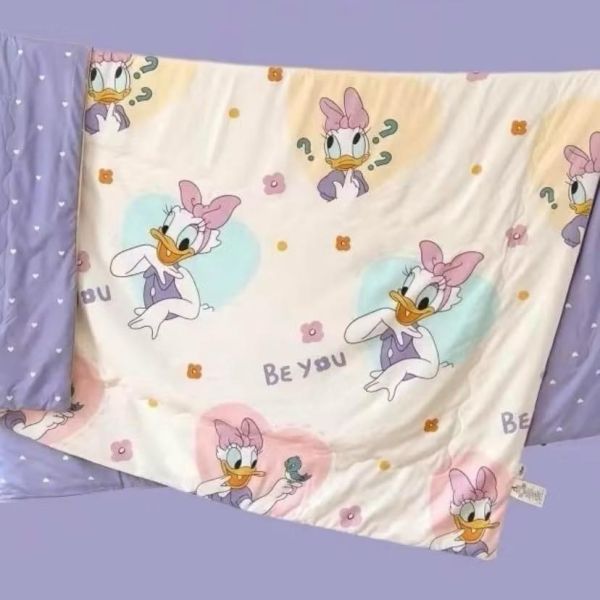 ผ้าห่มใยถั่วเหลือง ผ้าห่มห้องแอร์ งานพรีเมี่ยม มีกุ๊นขอบ ลายการ์ตูน