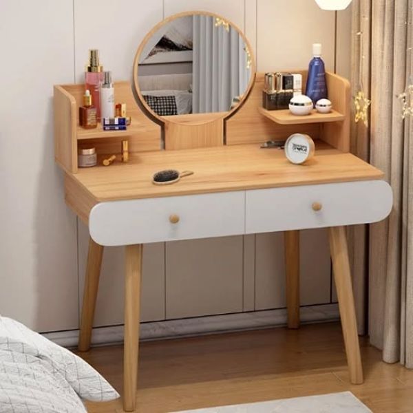 โต๊ะเครื่องแป้ง สไตล์มินิมอล (Wood red)