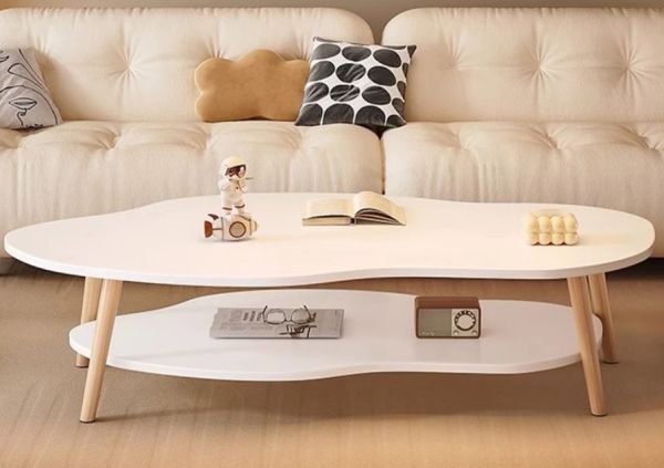 โต๊ะกลางโซฟา 120cm โต๊ะห้องรับแขก 2 ชั้น