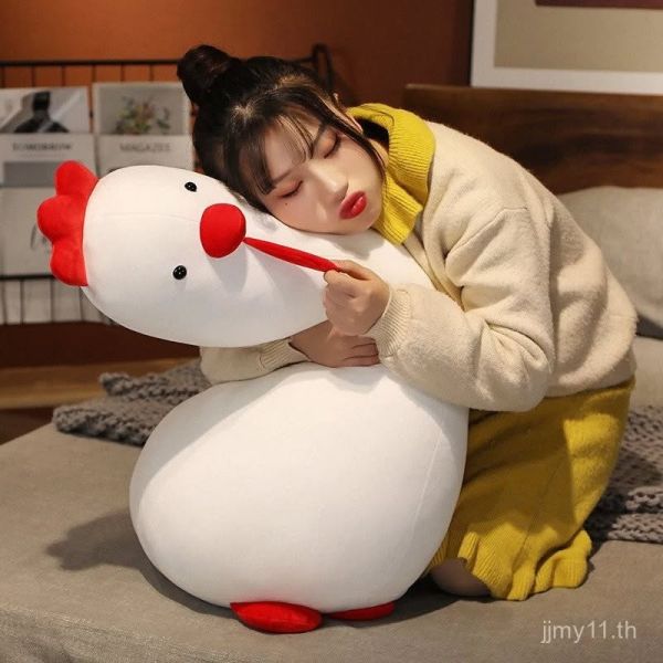 หมอนกอดขาเตียงน่ารัก คุณภาพสูง + จัดส่งฟรี หมอนนอนแถบยาว ไก่เหลืองตัวน้อย ไก่ขาวตัวใหญ่