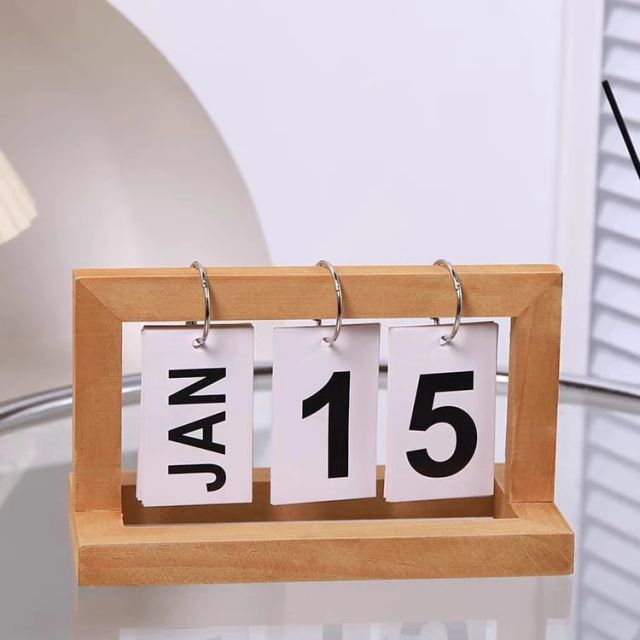 Wooden Calendar ของแต่งห้องสไตล์มินิมอล
